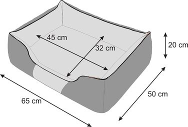 Крісло-ліжко для собак XL 110x90 см, чорне з лапами (L - 60x50 см)