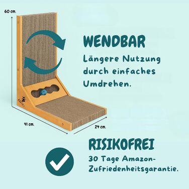 Кігтеточка для котів у формі L - щільний гофрокартон - для дряпання та відпочинку - екологічна, двостороння та стійка - ідеальна для домашніх котів