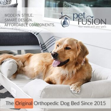 Крісло-лежанка для собак PetFusion Kleines Hundebett з Memory Foam (шоколадно-коричневий, 112x86x25 см)