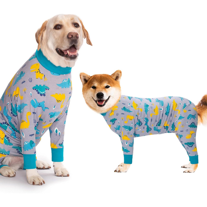 Комбінезон для собак Yeapeeto 2XL, динозавр: для відпочинку, післяопераційний, від випадання шерсті, від алергії, захист від витікання, альтернатива конусу