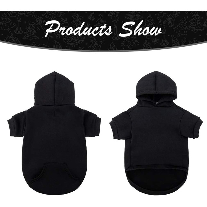 KOOLTAIL: Теплий пуховик з капюшоном для собак - чорний, з отвором для повідка та кишенею, для маленьких, середніх та великих собак, Small/Medium (упаковка 1)