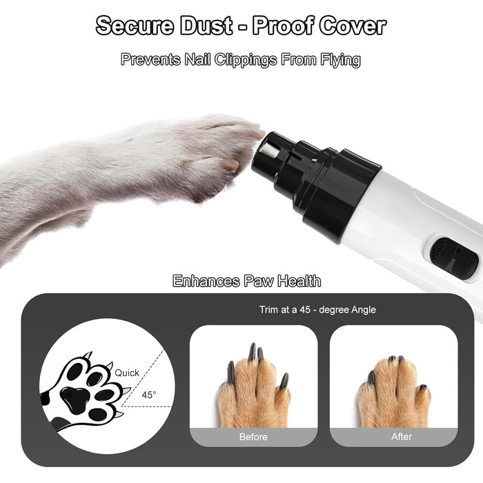 Електричний шліфувальник для собак Groom Pro: безшумний, автоматичний, USB-зарядка