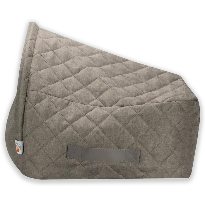 Sleepy Fox® Преміум Печеринка-ліжко для собак та котів - нагороджений дизайн, патентована модель (Бежевий, стеганий, Small: 65x55x40 см)