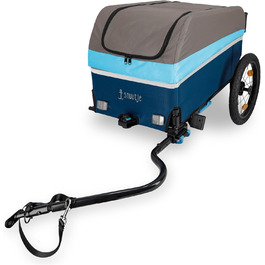 Причіп для велосипеда та візок-тачка | Причіп-платформа для велосипеда та електробіка | Вантажопідйомність 40 кг, об'єм 120 літрів | Складаний причіп з дахом та захистом від дощу | Ідеально для покупок, прогулянок, фестивалів