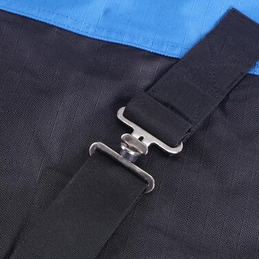 Водонепроникна попона-дожник для коней 1200D, дихаюча легка накидка без наповнювача (0г), чорно-синя, 165 см