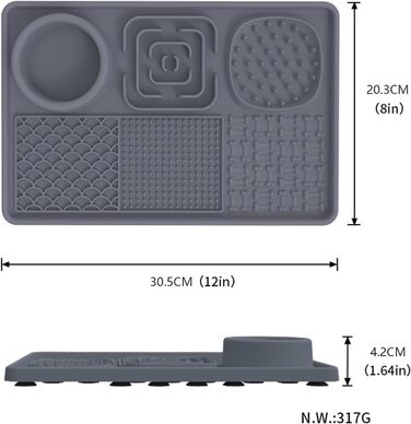 Килимок для собак Leckmatte, силіконовий, антиковзкий, для грумінгу та тренувань (Blue)