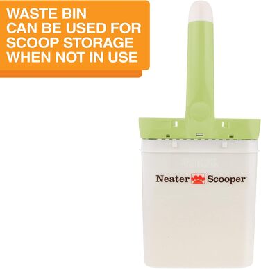 Совок для котячого туалету Neater Scooper з 195 змінними пакетами, система для просіювання наповнювача, зелений, Neater Pet Brands