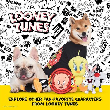 Іграшки для собак Looney Tunes на Гелловін Сильвестр і Твіті, 2 шт. | М'які пищалки для маленьких собак