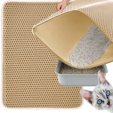 Підстилка під котячий лоток XXL BiL2, бежева, 120x70 см