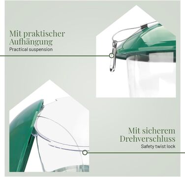 Годівниця для птахів Wildlife Home XL - велика, для вологостійкого корму, підвісна, для саду та балкону