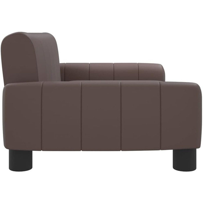 Крісло-ліжко для собак та котів з екошкіри, коричневе, 70x45x30 см - зручне місце для відпочинку вашого улюбленця