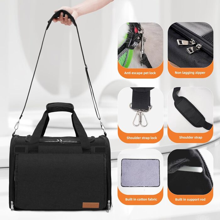 Рюкзак для кота TWDEPART (чорний)