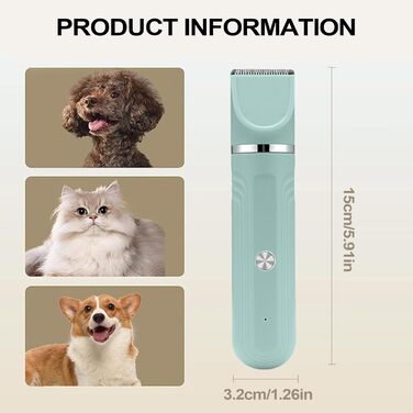 Набір для грумінгу собак 4-в-1 | Ножиці для догляду за шерстю собак, котів, цуценят. Білий (зелений)