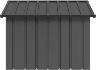 Будка для собак vidaXL антрацитова 116,5x103x81,5 см, оцинкована сталь