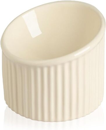 Підвищена керамічна годівниця для котів Sweejar, нахилена, 350 мл, бежева - для здоров'я спини