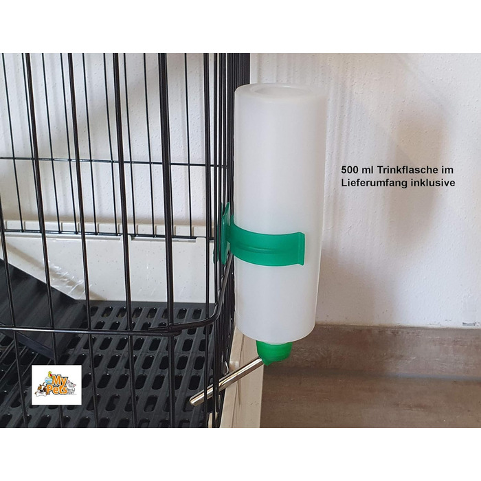 Велика клітка для гризунів MyPets XL 110x75x50 см з висувним піддоном, полицями і драбинами на колесах – вольєр для дегу, шиншил, тхорів та інших