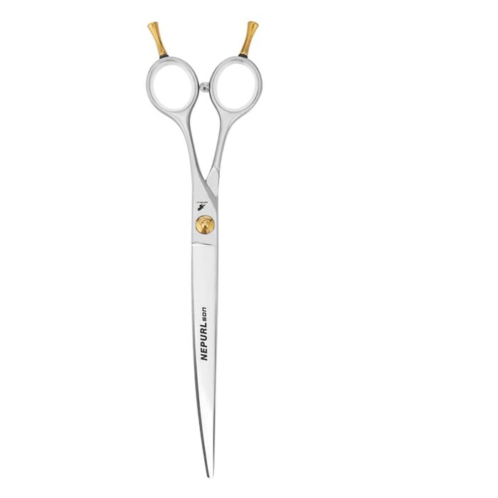 Професійний набір ножиць для грумінгу домашніх тварин 19,1 см (прямі, зігнуті), ножиці для фінальної обробки, сталь VG10