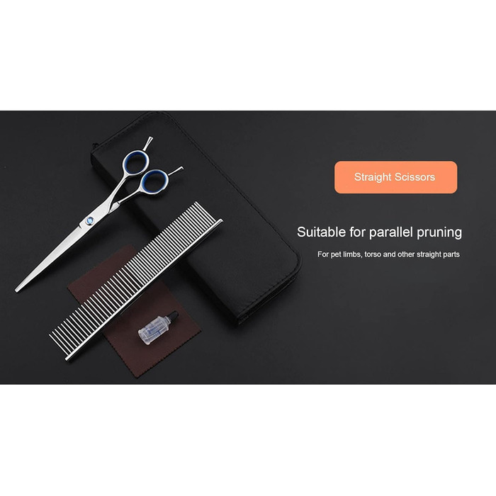 Набір для грумінгу собак та котів: ножиці, гребінець для тіла, обличчя, вух та лап