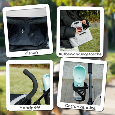 PawHut Коляска для собак Dog Buggy Складна для собак і кішок до 4 кг Cat Buggy з сітчастими вікнами, плечовий ремінь, сумка для зберігання, підстаканник Парасолька Коляска для кішок світло-сіра | Аосом