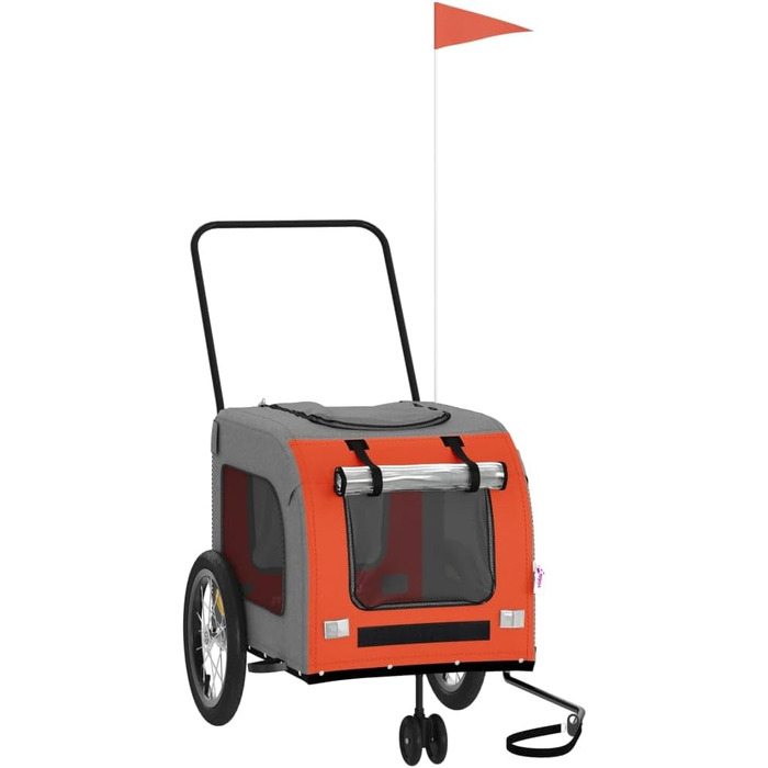 Причіп для тварин на велосипед Оксфорд та Ізон - Оранжевий, 63 x 121 x 65 см