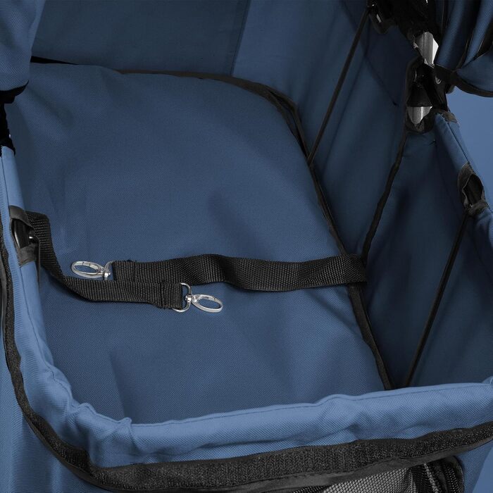 Дитяча коляска для собак та котів Homewell, складна, знімний кошик, сітчасте вікно, ремені на плече та тримач для напоїв, до 20 кг (блакитна)