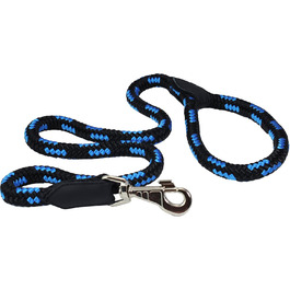 Собача повідок Dogs My Love, плетений, 1,8 м, синьо-чорний, XL, 1,8 см діаметр