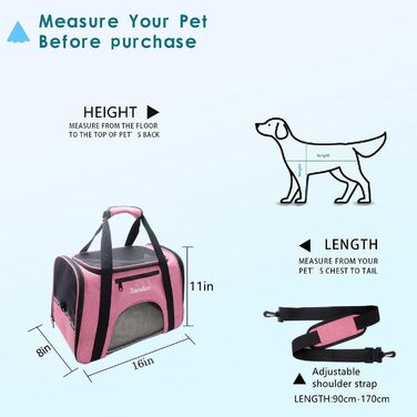 Трансформер-переноска для котів, кошенят, собак, цуценят ZaneSun, рожева, для подорожей літаком, витривала, з вентиляцією