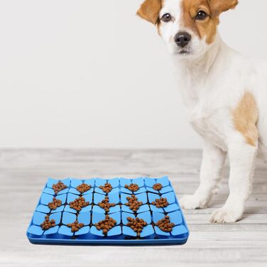 Килимок для ласощів для собак, силіконовий, з розширеннями, для зменшення нудьги, зелений (блакитний)