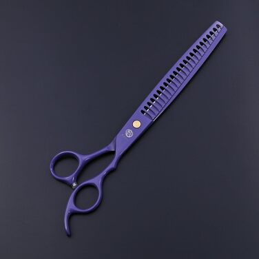 Набір професійних ножиць для грумінгу собак Purple Dragon, вигнуті ножиці та ножиці для сепарації, з чохлом, 20,3 см