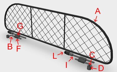 Сітка перегородки для собак ERGOTECH RDA65-M8 для Mercedes GLK