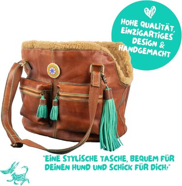 Сумка-переноска для собак Dog with a Mission, шкіряна, універсального розміру 32x20x27 см