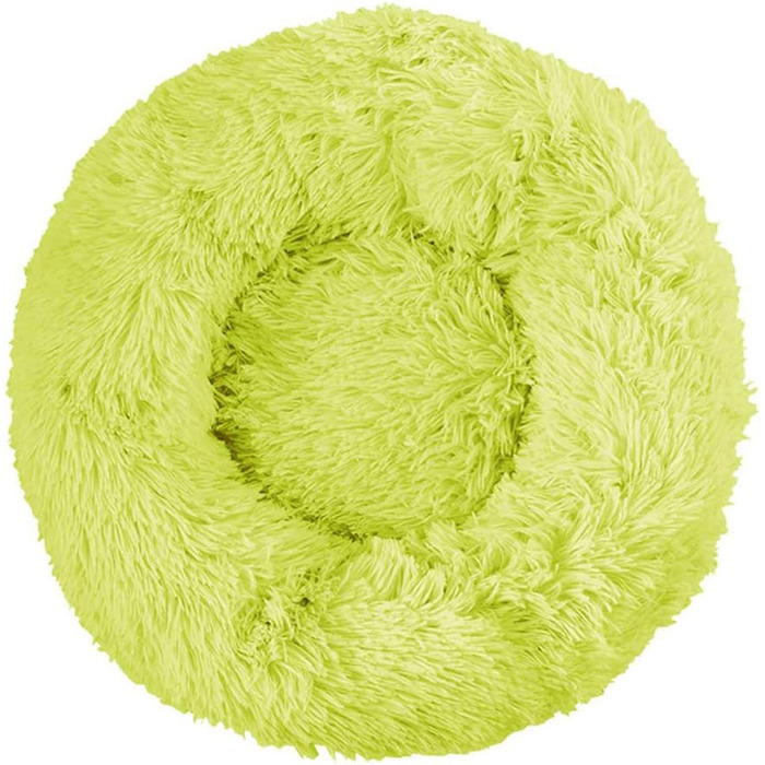 Кругле ліжко для собак Loir, 70 см, зелене, м'яке, плюшеве, для глибокого сну, washable