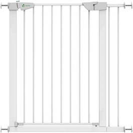 Захист для сходів Vounot без свердління, 76-108 см, для дітей, собак та котів, автоматичне закриття, магнітний замок, 90° стоп, білий