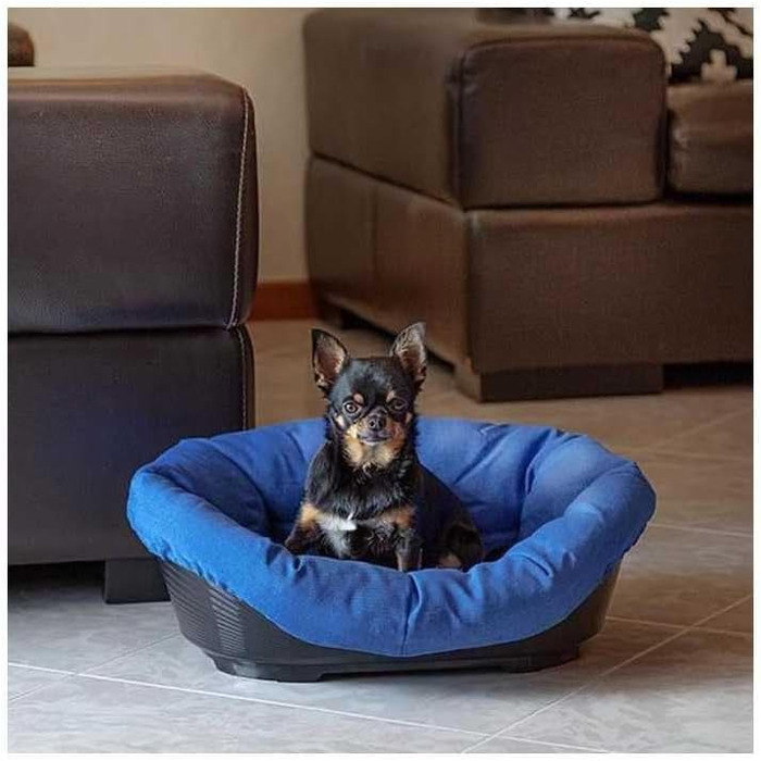 Ліжко для собак Ferplast - зручна лежанка для тварин з пластикового кошика, 114 x 83 x 37 см, сірий колір