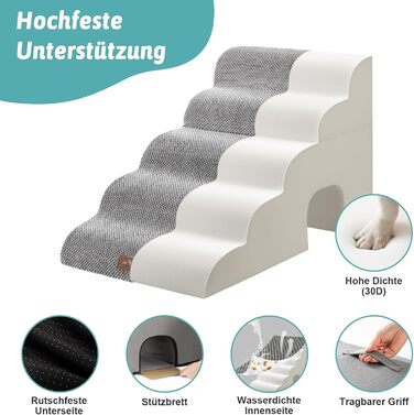 Сходинки для собак COZY KISS: зручні та міцні, 83x50x57 см (сірий)