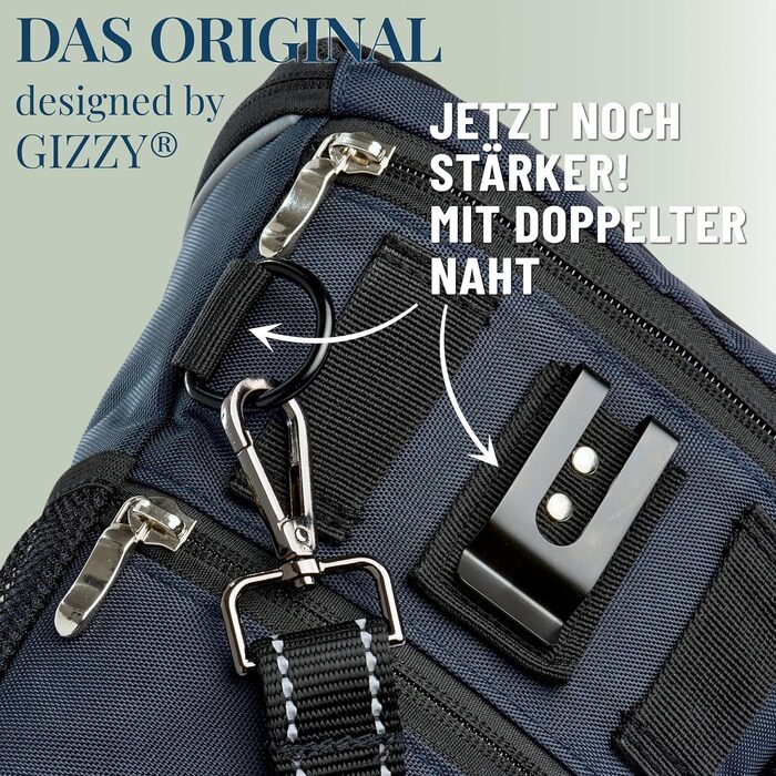 Сумка для ласощів для собак GIZZY® Original з капюшоном від дощу | Сумка для ласощів на одні руки | Ідеальна для дресирування та виховання цуценят | Сумка для прогулянок з собакою [Блакитна] Блакитно-L (з капюшоном)