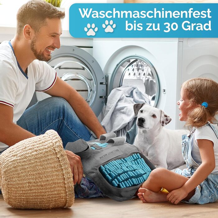 Килимок-іграшка для собак - міцний матеріал, 5 елементів для тренування, 3 рівні складності, інтелектуальна іграшка для собак будь-якого розміру (Блакитний)