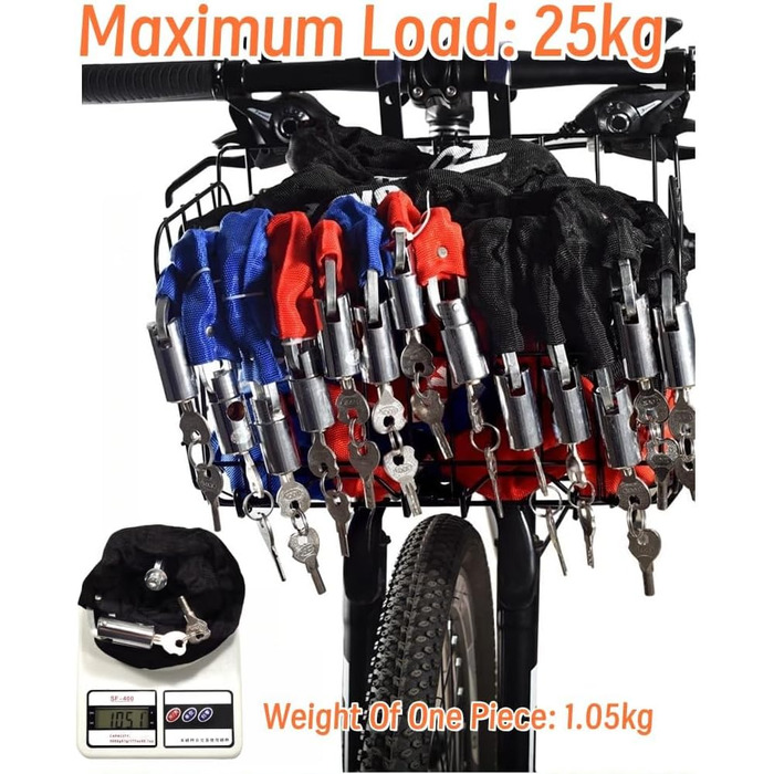 Складаний велосипедний кошик - навісний багажник для перевезення вантажу, швидкознімний, для керма та багажника, до 25 кг (срібний)