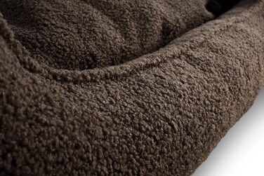 Ліжко для собак Gutekissen® Bear, середній розмір, для собак середніх порід, з подушкою, можна прати, колір кремовий, розмір M (80x70)