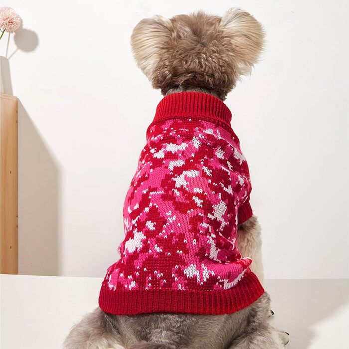 Світшот для собак Jecikelon, камуфляж, з коміром-стійкою, теплий, для маленьких собак та котів, розмір L, зелений