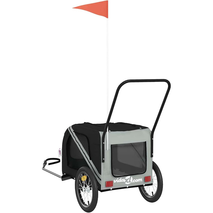 Фарм-причіп для собак Gecheer: міцний каркас з заліза, Oxford-тканина, дах з ПВХ для безпечних та комфортних поїздок