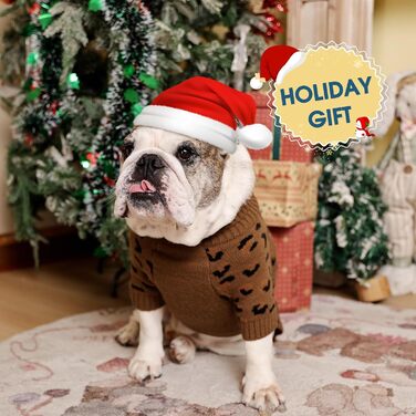 Теплий в'язаний пуловер для собак середніх та великих порід ROZKITCH, розмір L (довжина спини 40 см), колір хакі