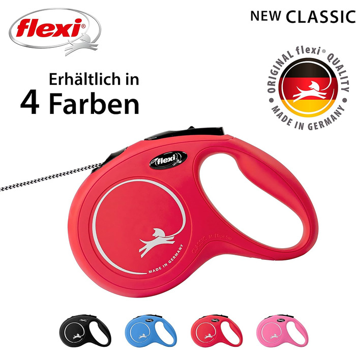 Flexi Classic L рулетка для собак до 50 кг (червона, M: 8м (<20кг))