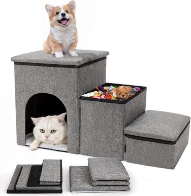 Сходинки для собак FurryPaws: 3-ступенева переносна драбинка для собак до ліжка та дивана, для маленьких та великих собак, ідеальна для подорожей, з неслизькою поверхнею