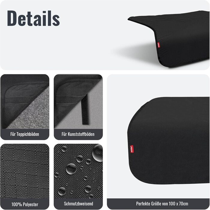 Захист для багажника автомобіля Achilles – килимок для багажника з захистом від подряпин та вологи – для собак – універсальний розмір 100x70 см, чорний