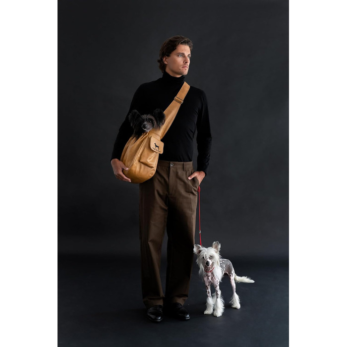 Сумочка для собак Noah & Paw до 10 кг, з регульованим ремінцем та м'яким хутром, подвійний захист, веганська шкіра