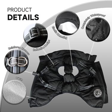 Водонепроникний теплий одяг для собак: куртка для маленьких, середніх та великих собак. Рожевий XS (37-42 см)