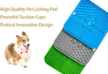 Килимок для повільного годування собак та котів, силіконовий, сірий - Slow Feeder для тварин