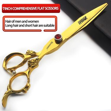 Японські професійні ножиці для волосся 7/8/9 дюймів, 440C сталь, ручка-дракон, золоті ножиці (набір 2 шт.)