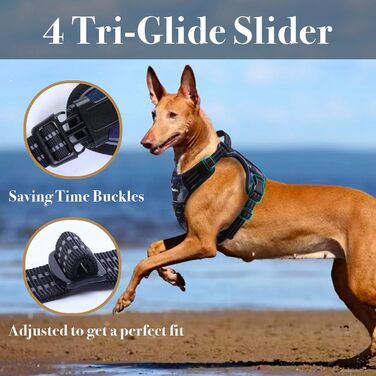 Шлейка для собак Funfox для великих собак, не тягне, тактична, міцна, регульована, дихаюча, камуфляж, фіолетовий, розмір L